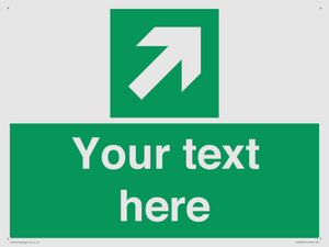 Custom Arrow Top Right Sign